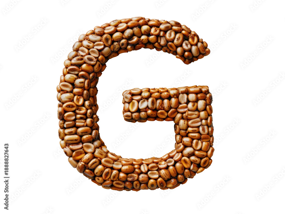 Obraz premium Coffee Bean Letter G 
