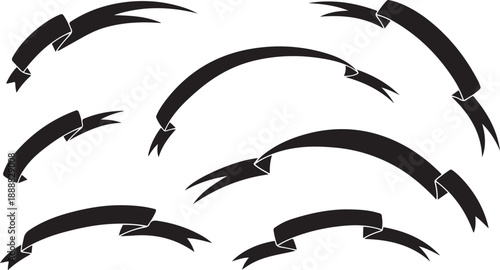 Collection of black claw marks on white background illustration