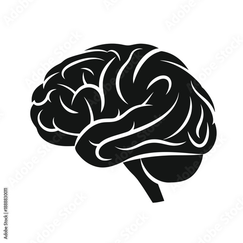 Calm Brain Symbol for Stress Relief and Mental Care Awareness