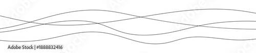 Thin curved wavy lines