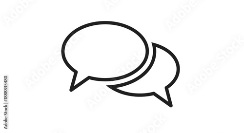 Speech Bubbles Icon, Communication Symbol, Dialogue, Conversation, Chat, Message