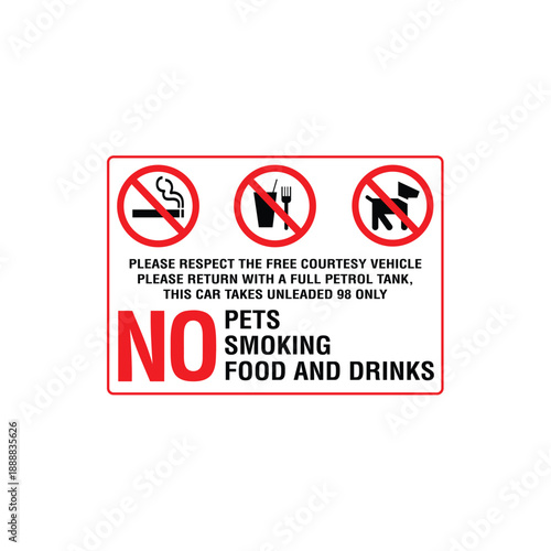 No Pets No Smoking No Food And Drinks Allowed Sign Vector Prohibition Design
