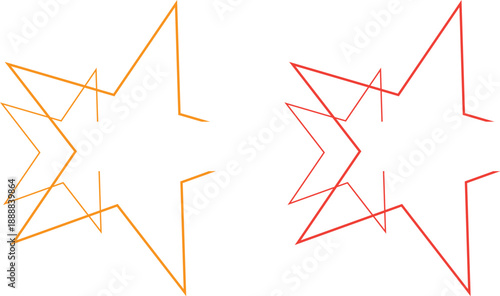 Minimal Geometric Star Line Logo for Creative Brand Identity