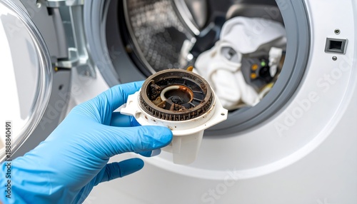 Washing machine part, dirty filter