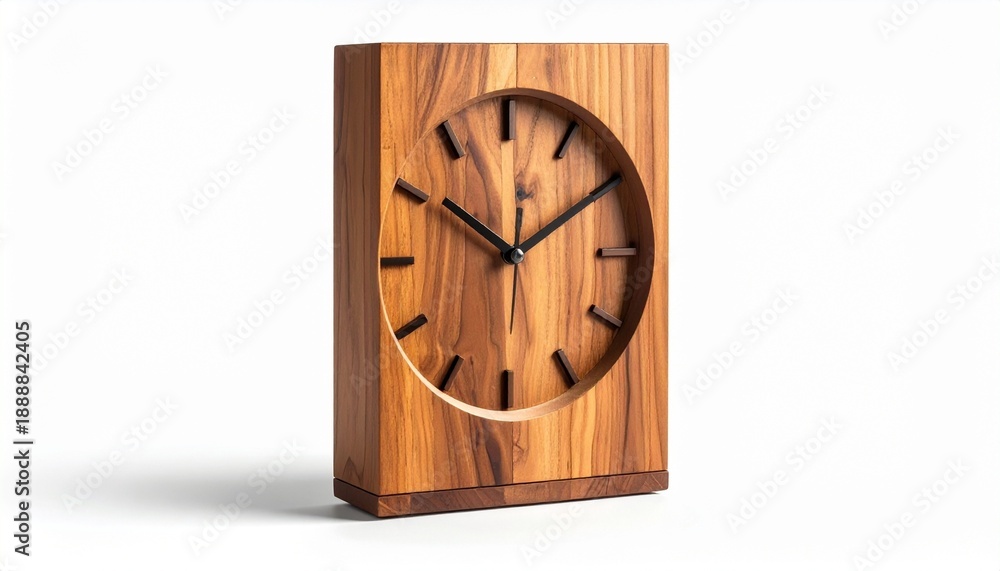 custom made wallpaper toronto digitalArtistic wooden wall clock with wave-like carved contours and etched numbers on light brown wood grain