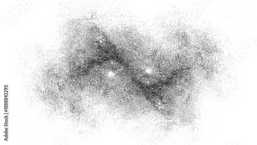 Abstract particle field forms dynamic, wavy patterns, reminiscent of sound waves or energetic ripples, showcasing movement and fluid texture