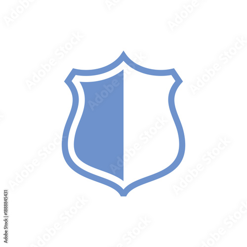 Simple Shield Icon Logo Template Illustration Design