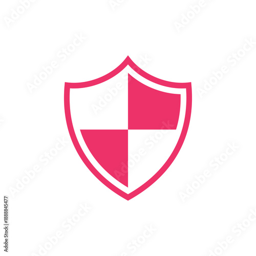 Simple Shield Icon Logo Template Illustration Design