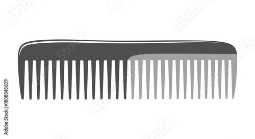 Two-toned hair comb used for grooming and styling hair
