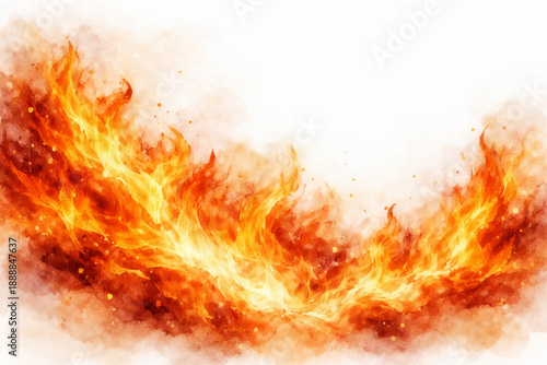 燃え盛る炎　火　