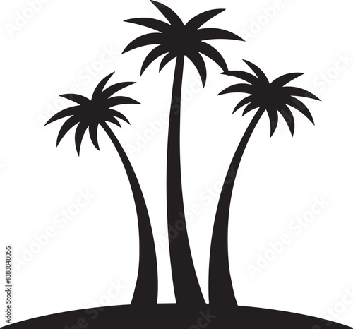  set of palm trees, palm, tree, tropical, vector, silhouette, beach, nature, leaf, illustration, summer, coconut, palm tree, island, plant, design, travel, pattern, sea, sun, palms, branch, palmtree