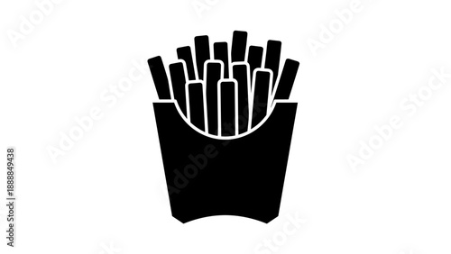 French Fries in Carton Box Icon