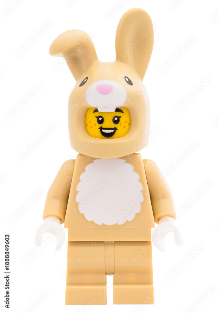 Fototapeta premium Dortmund - Deutschland 24. Januar 2026 - Lego Minifigure Osterhase