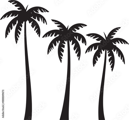  set of palm trees, palm, tree, tropical, vector, silhouette, beach, nature, leaf, illustration, summer, coconut, palm tree, island, plant, design, travel, pattern, sea, sun, palms, branch, palmtree