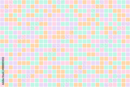 角丸四角形のタイル ブロック 背景 ランダムカラー ピンク パープル オレンジ グリーン