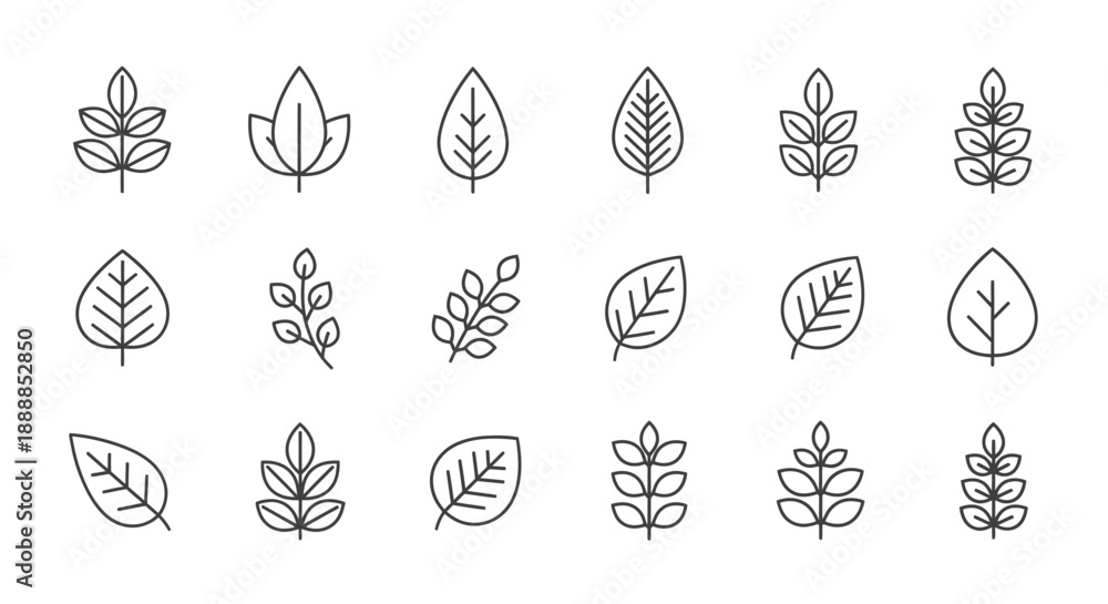 Fototapeta premium vector set of wheat ears