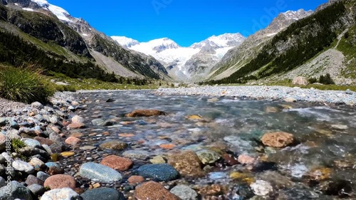 Mountain river flowing landscape