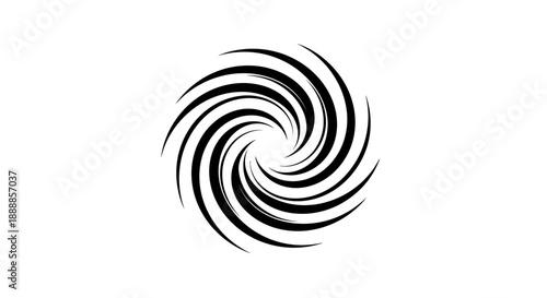 Abstract black swirling vortex design with dynamic curved lines.