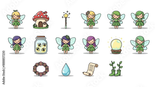 Cute fairies and magical elements.
