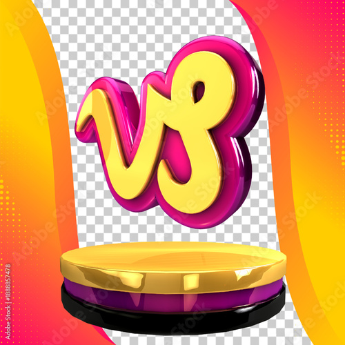 golden icon signs capricorn 3d render right view