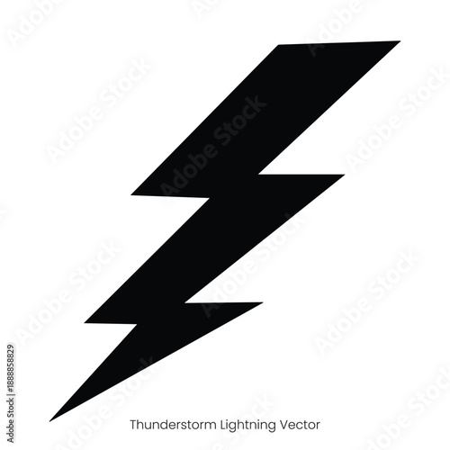 Dramatic Thunderstorm Lightning Strike Vector