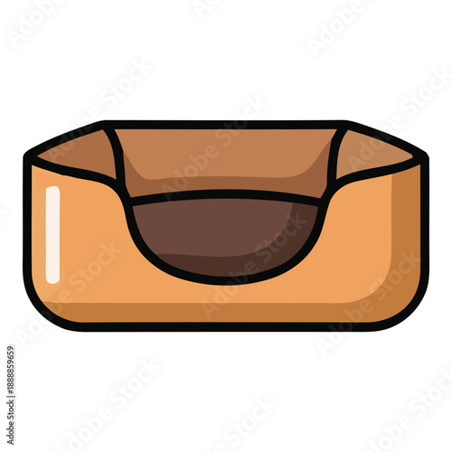 Cozy pet bed illustration featuring a soft, comfortable, and inviting resting place for a beloved animal companion, perfect for napping and relaxation