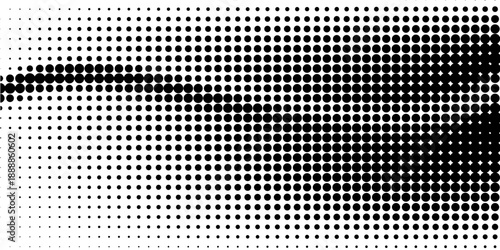 Basic halftone dots effect in black and white color. Halftone effect. Dot halftone. Black white halftone.Background with monochrome dotted texture. Polka dot pattern template.