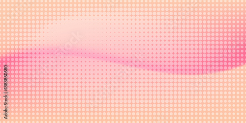 Pink  orange red polka dots gradient halftone background. Pop art cartoon dot texture with comic graphic design, Horizontal abstract pattern wall. vector modern