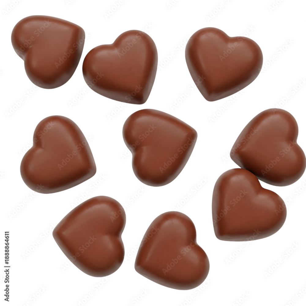 Fototapeta premium Chocolate Hearts Assortment Valentine Gift Love Romance Dessert