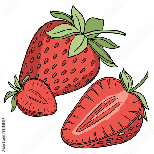 Freshly picked strawberries