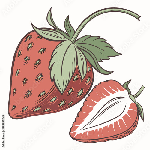 Juicy strawberry display