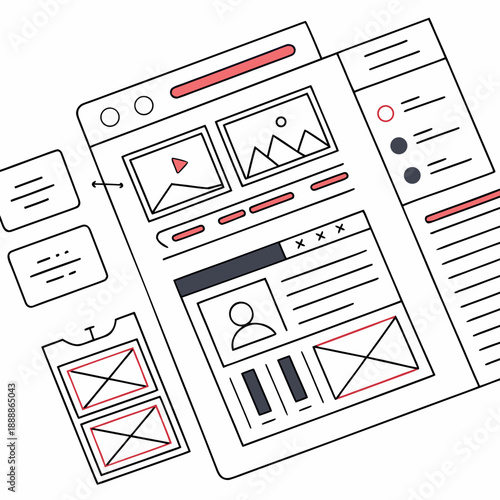 Wireframe layout design