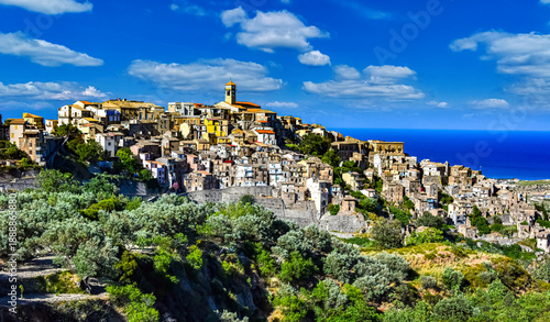 Canvas Print The village of Badolato, Calabria, Italy