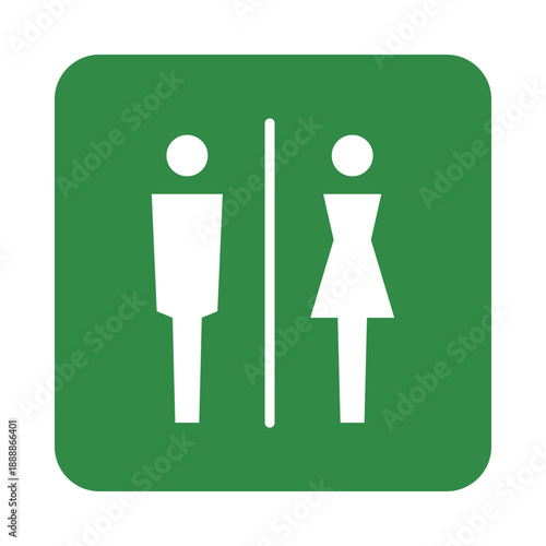 緑色のトイレ案内表示アイコン