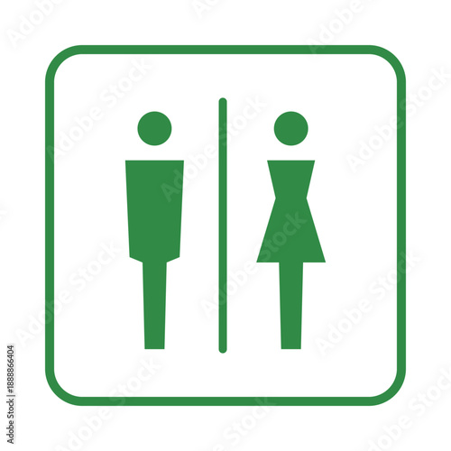 緑色のトイレ案内表示アイコン