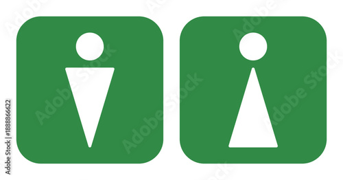 緑色のトイレ案内表示アイコン