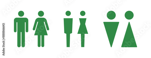 緑色のトイレ案内表示アイコン