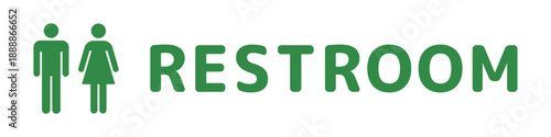緑色のトイレ案内表示アイコン