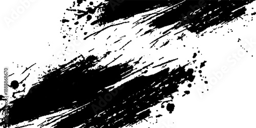 abstract brushstroke black color splatter Ink texture.