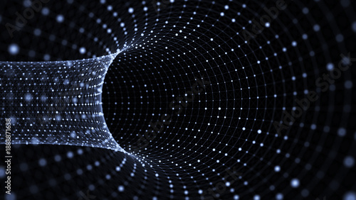 Tableau sur toile Abstract sci-fi tunnel
