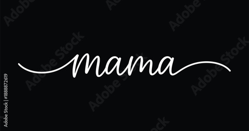 Mama Minimal Handwritten Script Typography