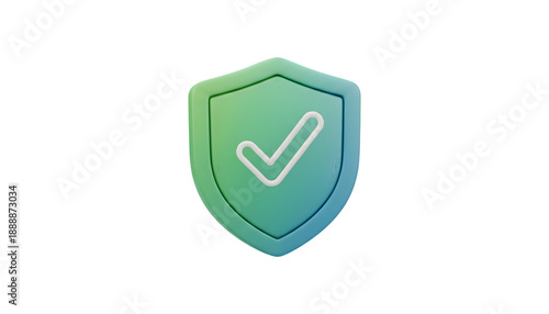 3D Shield Icon with Checkmark and Green to Blue Gradient, Representing Security, Safety, or Success Free Download 3D Shield Icon with Checkmark and Green to Blue Gradient, Representing Security, Safety, or Success - GFXLoad