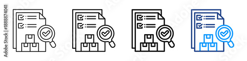Quality Control Icon Different Style Outline Collection Set.