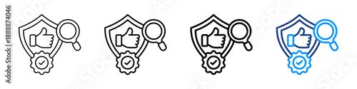 Reliability Audit Icon Different Style Outline Collection Set.