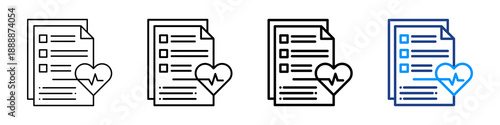 Health Index Icon Different Style Outline Collection Set.