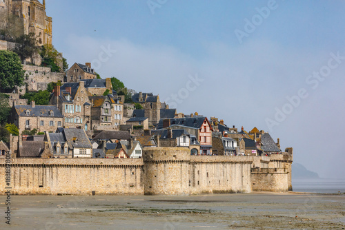 Mont-Saint-Michel, Normandy, France - April, 27th, 2025 - View of the Mont-Saint-Michel