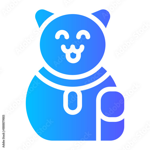 maneki neko gradient icon