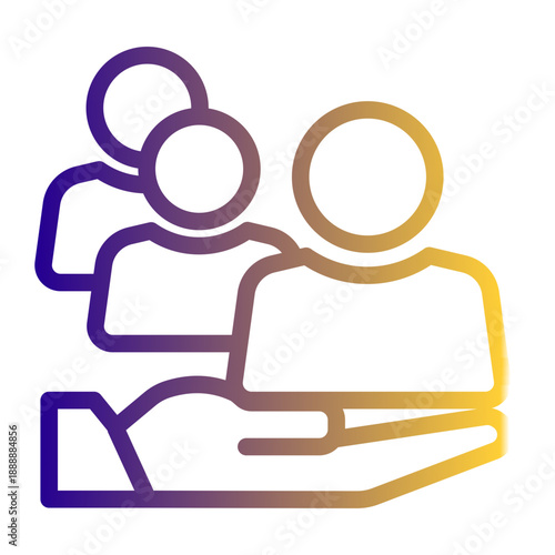 Individuals or groups with vested interests influencing project outcomes (Outline Gradient Style)