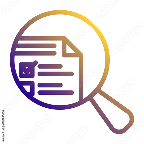 Systematic examination of individual assignments to understand components and requirements (Outline Gradient Style)