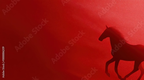 Minimal Chinese New Year background horse watermark